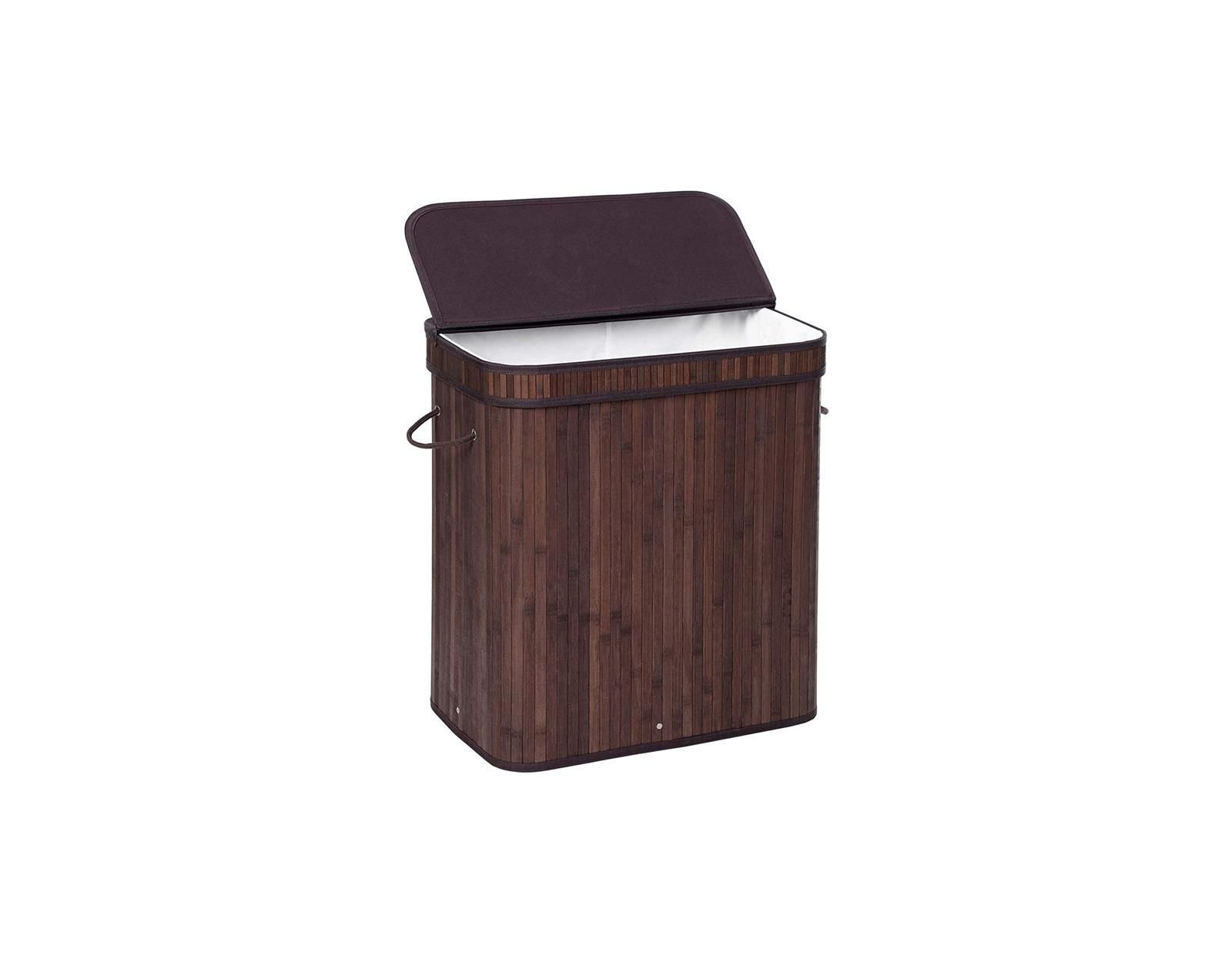 Slickblue Wicker Laundry Basket with Cotton Handles