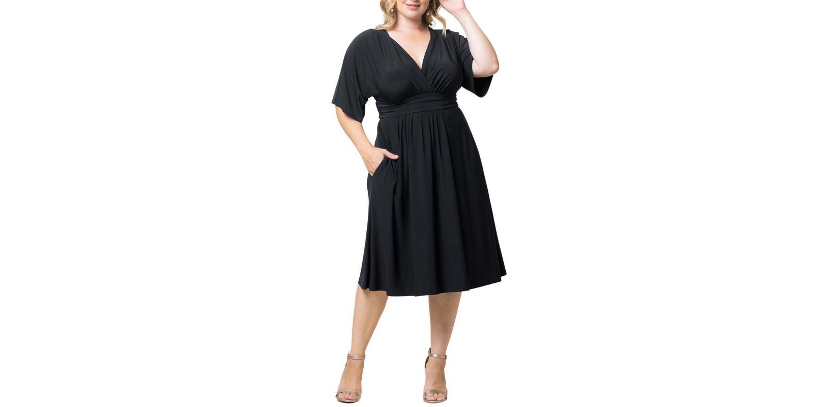 Kiyonna Plus Size Gia платье миди А-силуэта с карманами
