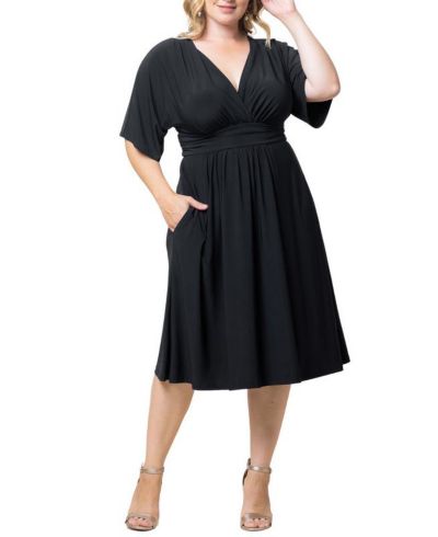 Kiyonna Plus Size Gia платье миди А-силуэта с карманами