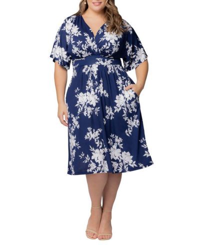 Navy floral print
