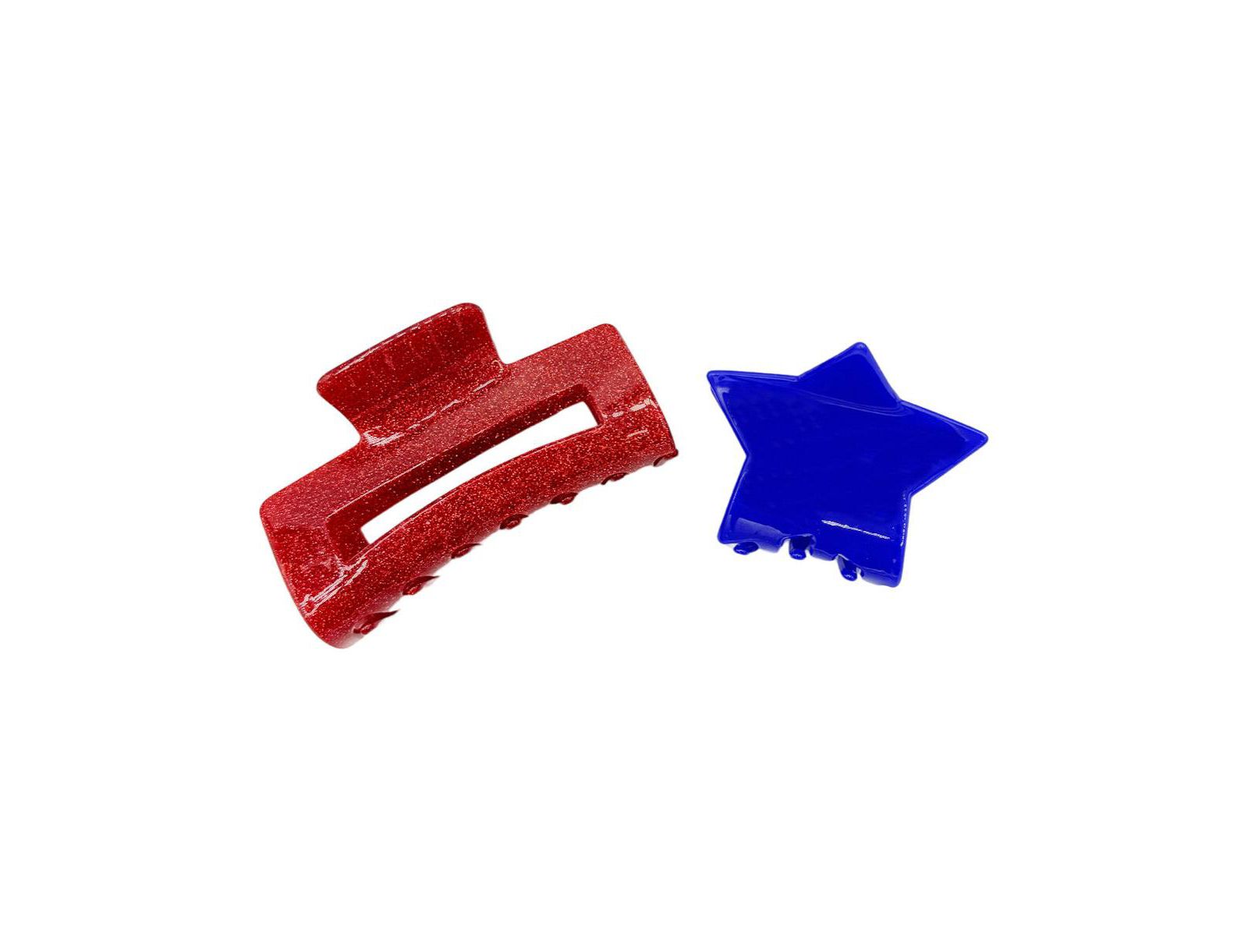 Clip Set - Red + Blue Star