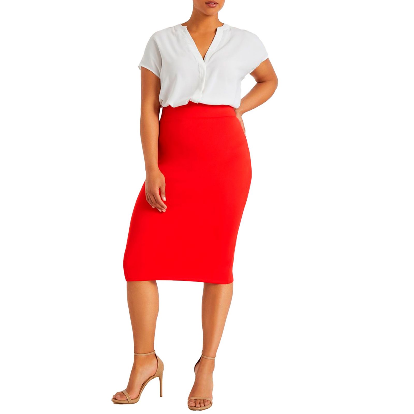ELOQUII Women's Neoprene Pencil Skirt