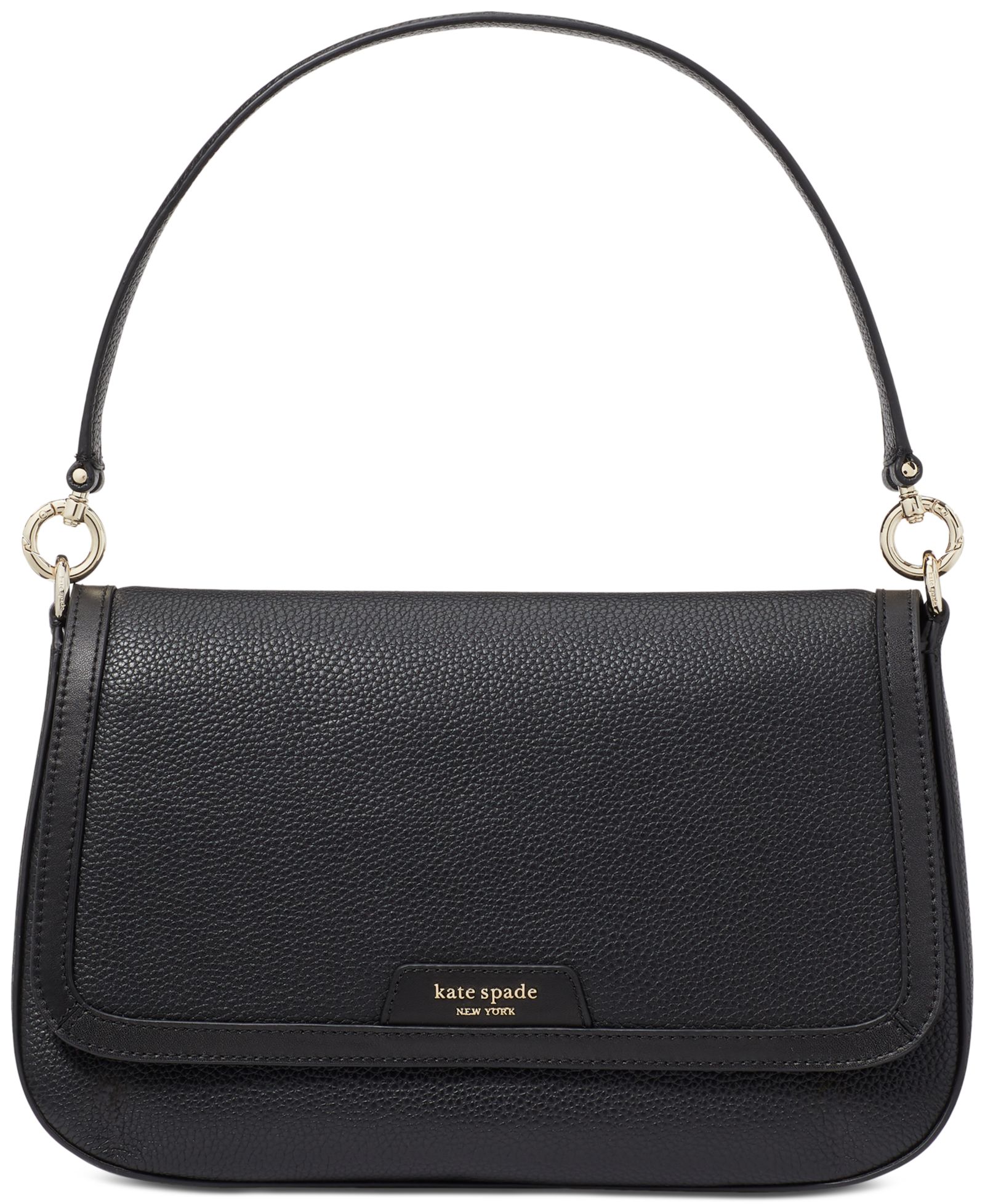 kate spade new york Hudson Pebbled Leather Flap Small Shoulder Bag