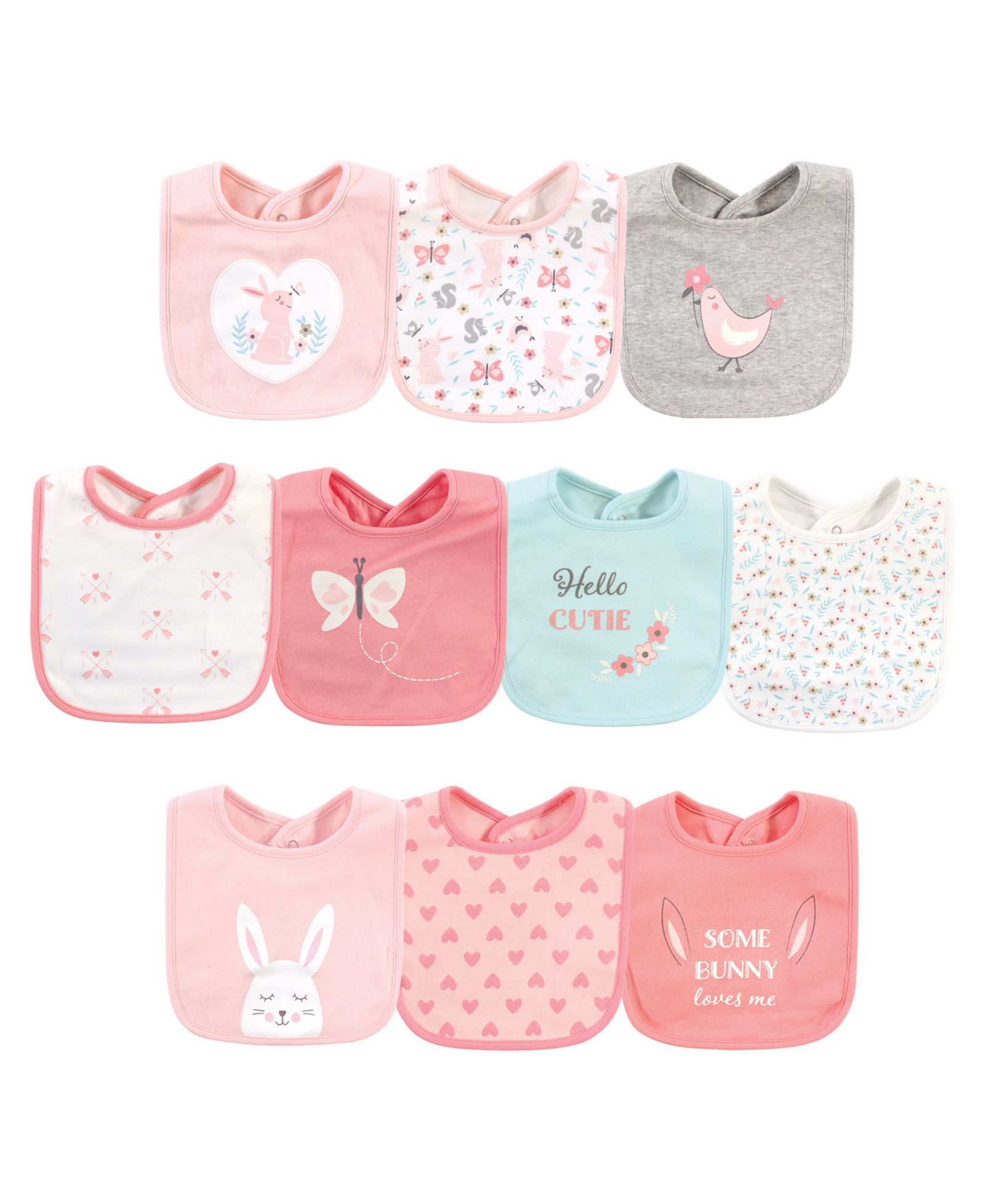 Hudson Baby Детские нагрудники Interlock, набор 10 шт
