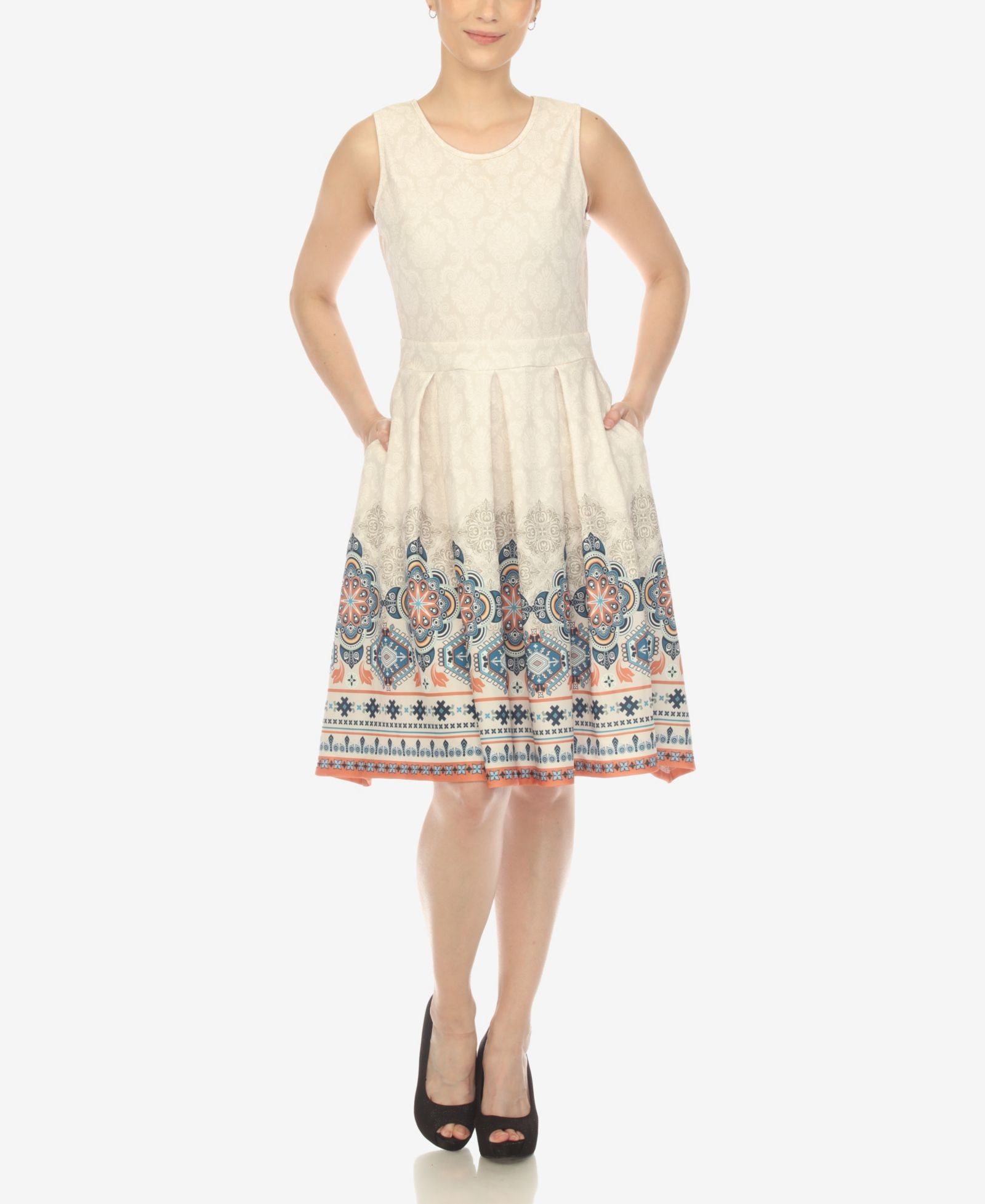 Женское платье длиной до колена Fit and Flare