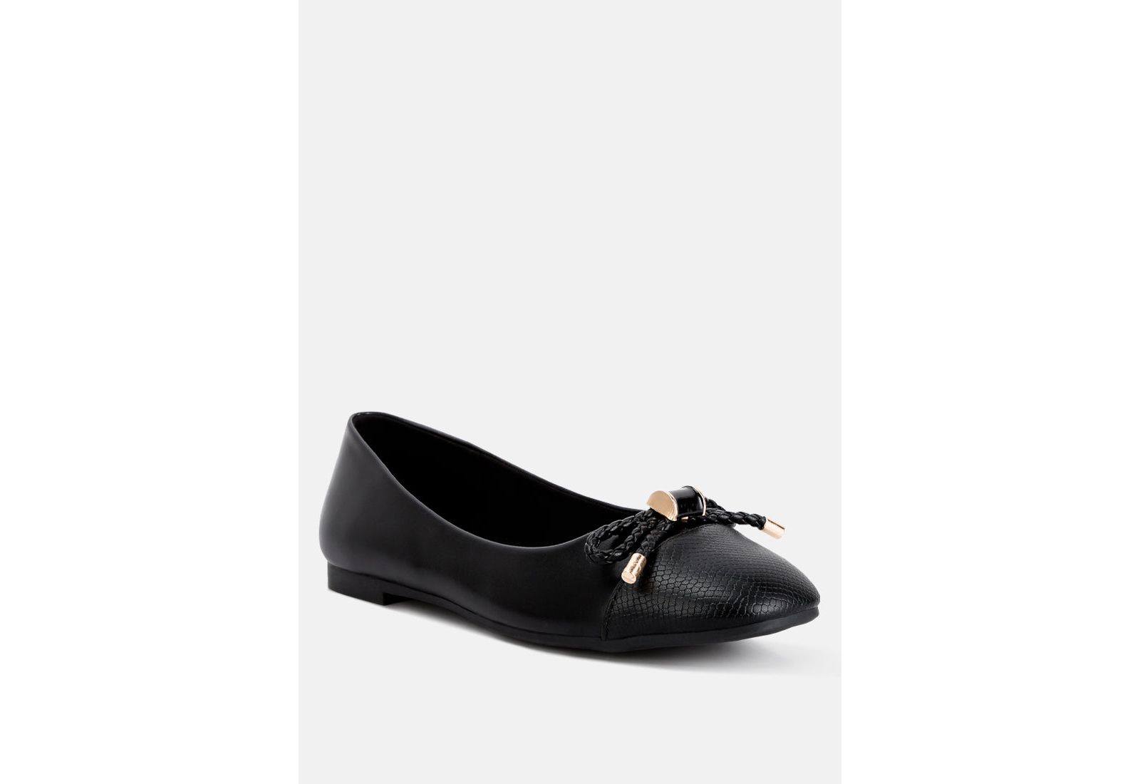 London Rag Womens Moi Metallic Embellished Flat Ballerinas