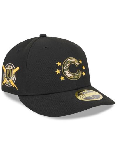 New Era Мужская кепка 59FIFTY Low Profile Chicago Cubs 2024 Armed Forces Day, черная