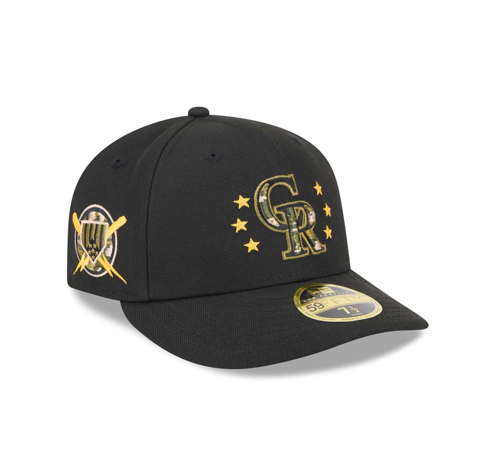 New Era Men's Black Colorado Rockies 2024 Armed Forces Day Low Profile 59FIFTY Fitted Hat
