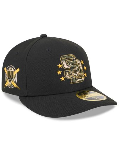 Мужская кепка New Era Black San Diego Padres 2024 Armed Forces Day 59FIFTY