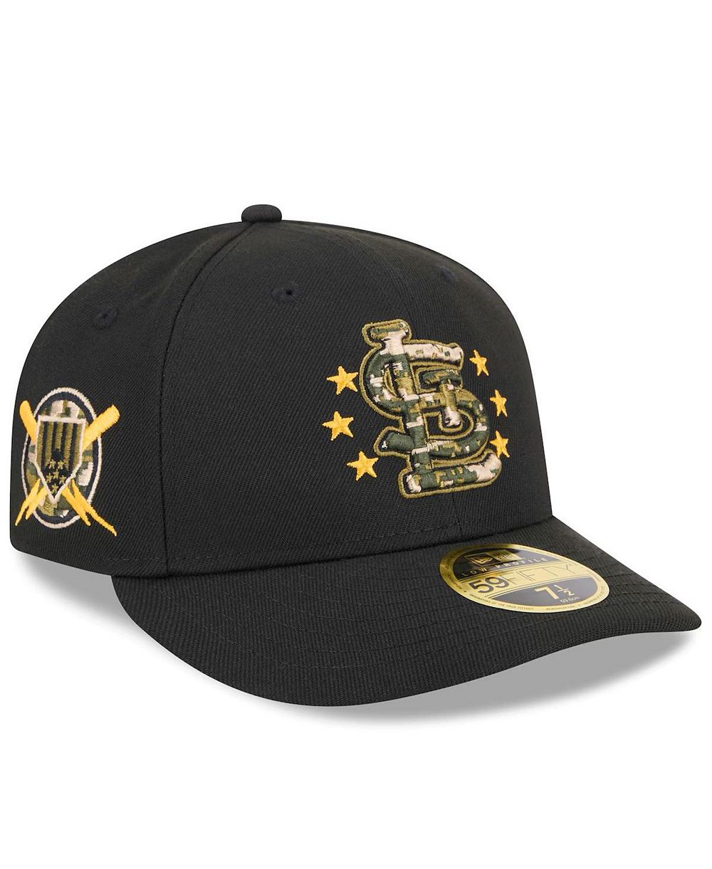 Мужская кепка New Era Black St. Louis Cardinals 2024 Armed Forces Day Low Profile 59FIFTY Fitted