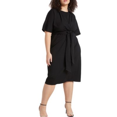 Женское платье ELOQUII Cross Front Flutter Sleeve