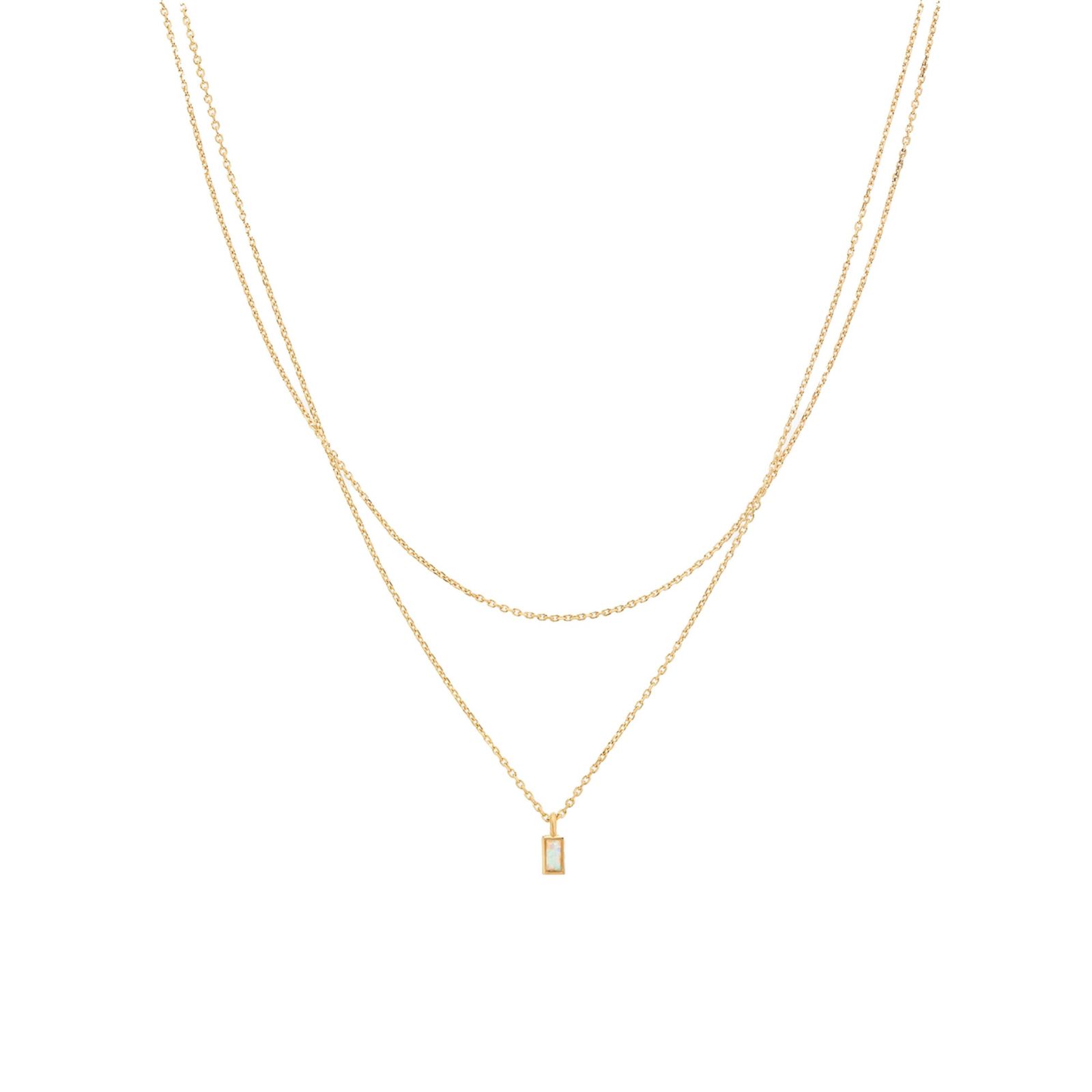 Bearfruit Jewelry Многослойное ожерелье Elayna из стерлингового серебра с позолотой 18k Gold