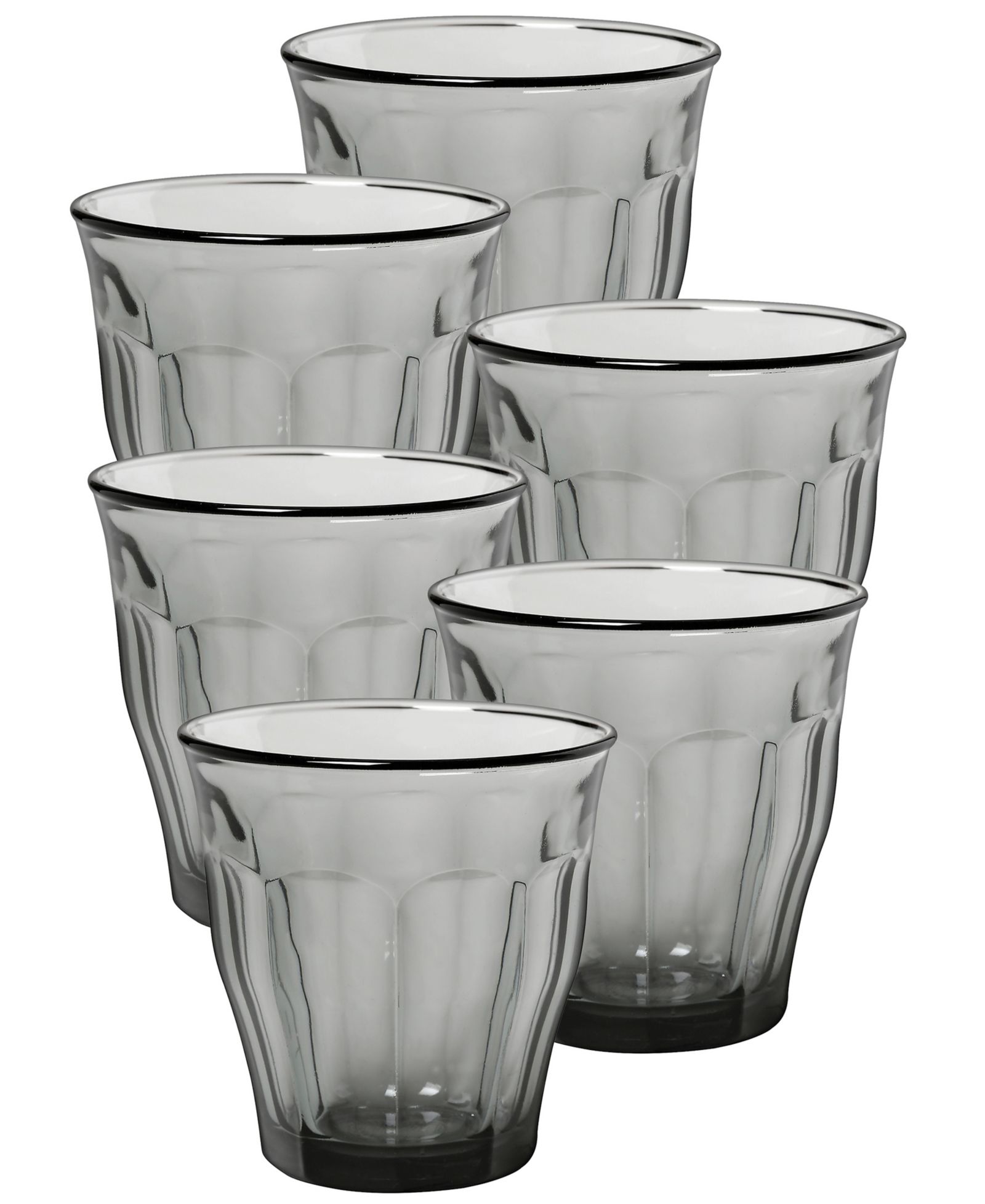 Duralex Picardie Grey Tumbler - 10 3/8 Oz. - Set Of 6