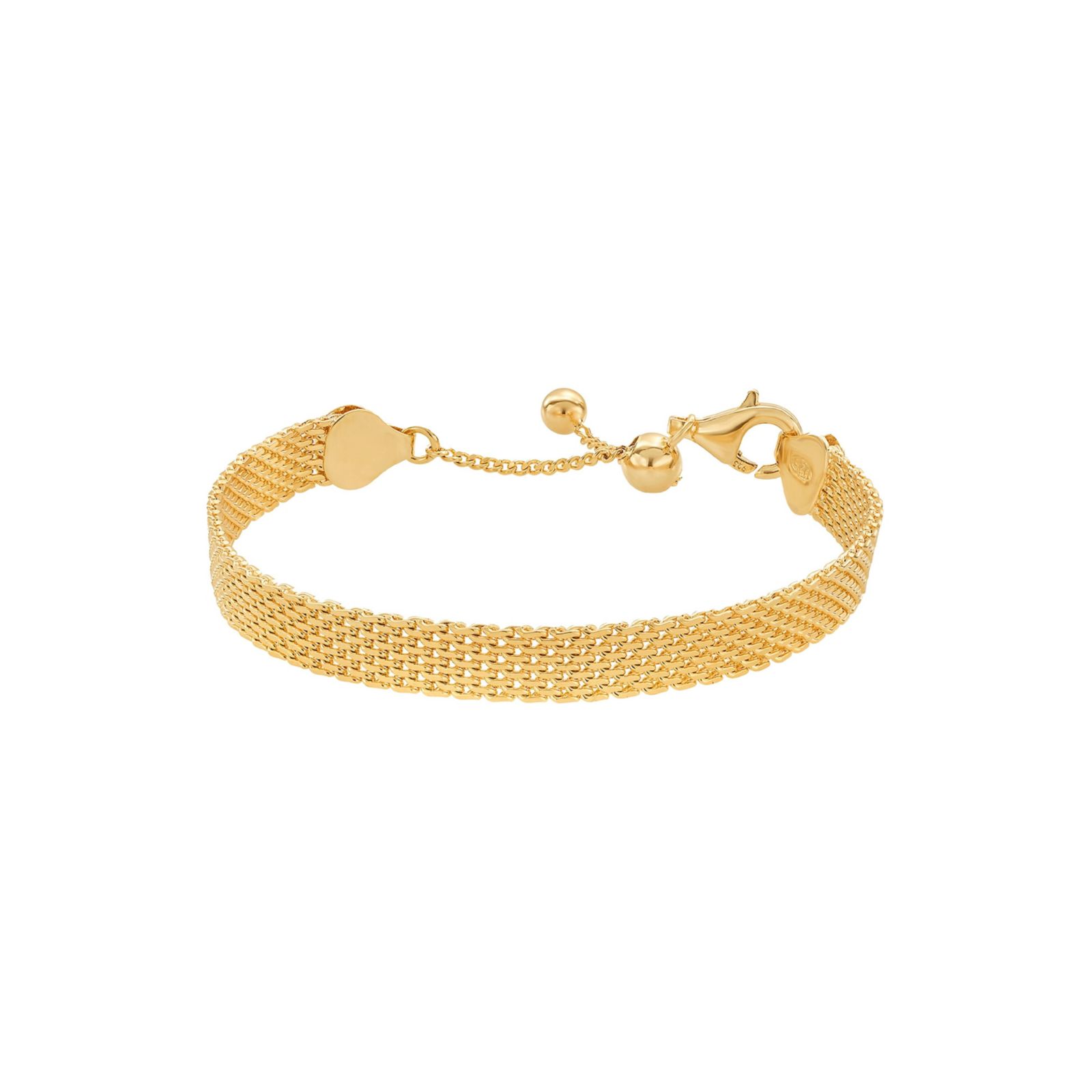 Bearfruit Jewelry Браслет Mash Chain с напылением 18k Gold, серебро 925 пробы