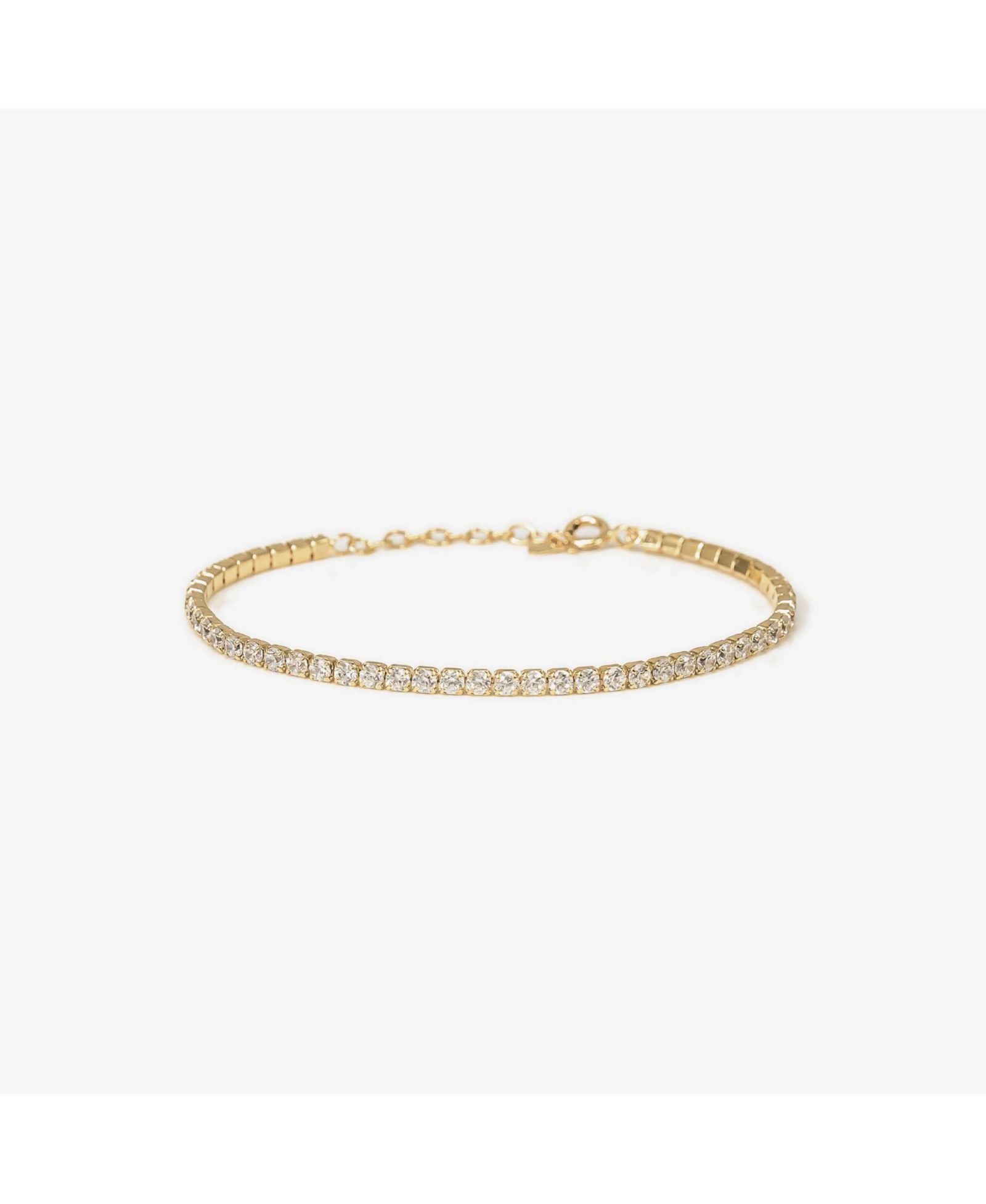 Серебряный браслет Cherie с напылением 18k Gold и кристаллами