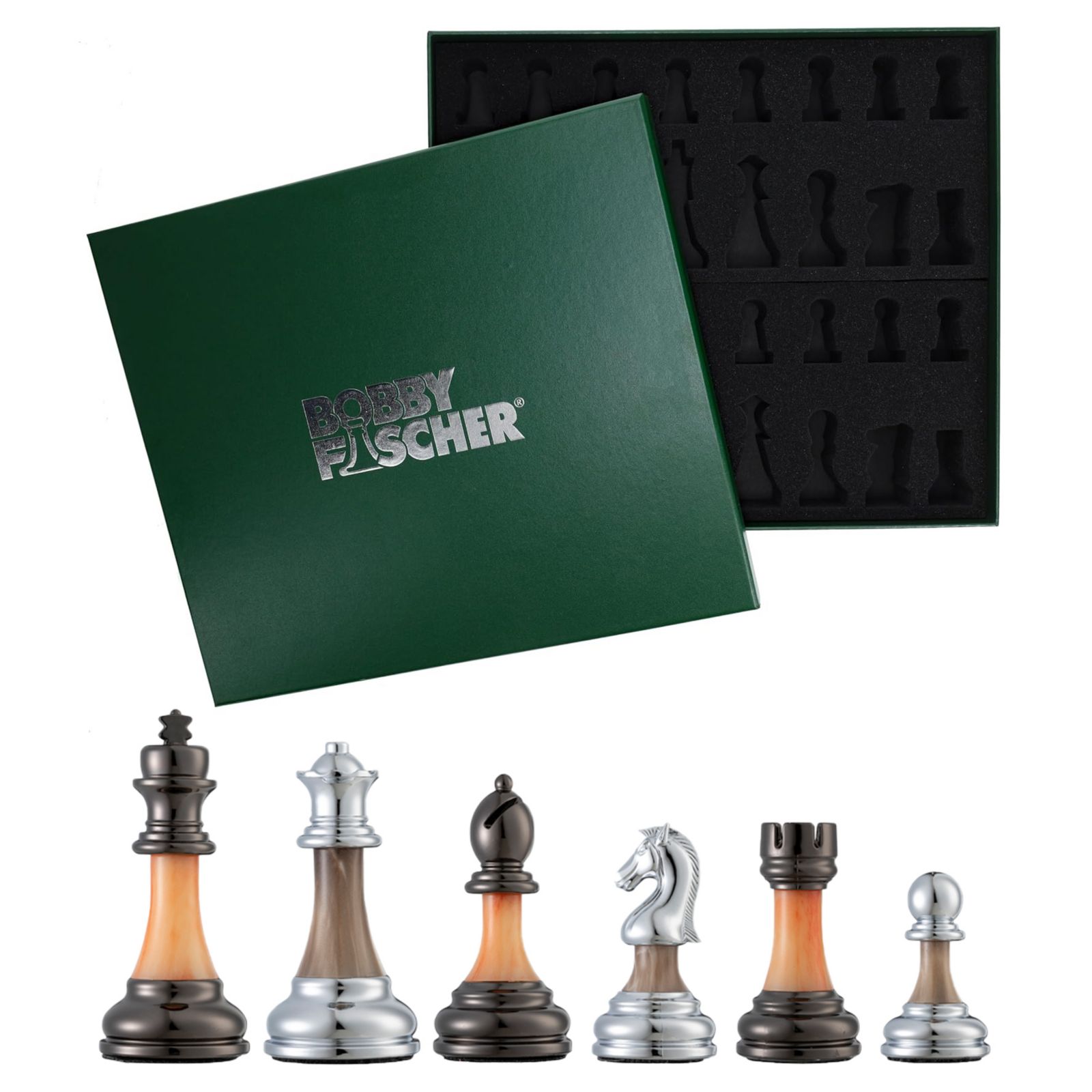 Шахматные фигуры Bobby Fischer Metal & Acrylic, король 3.5 inch