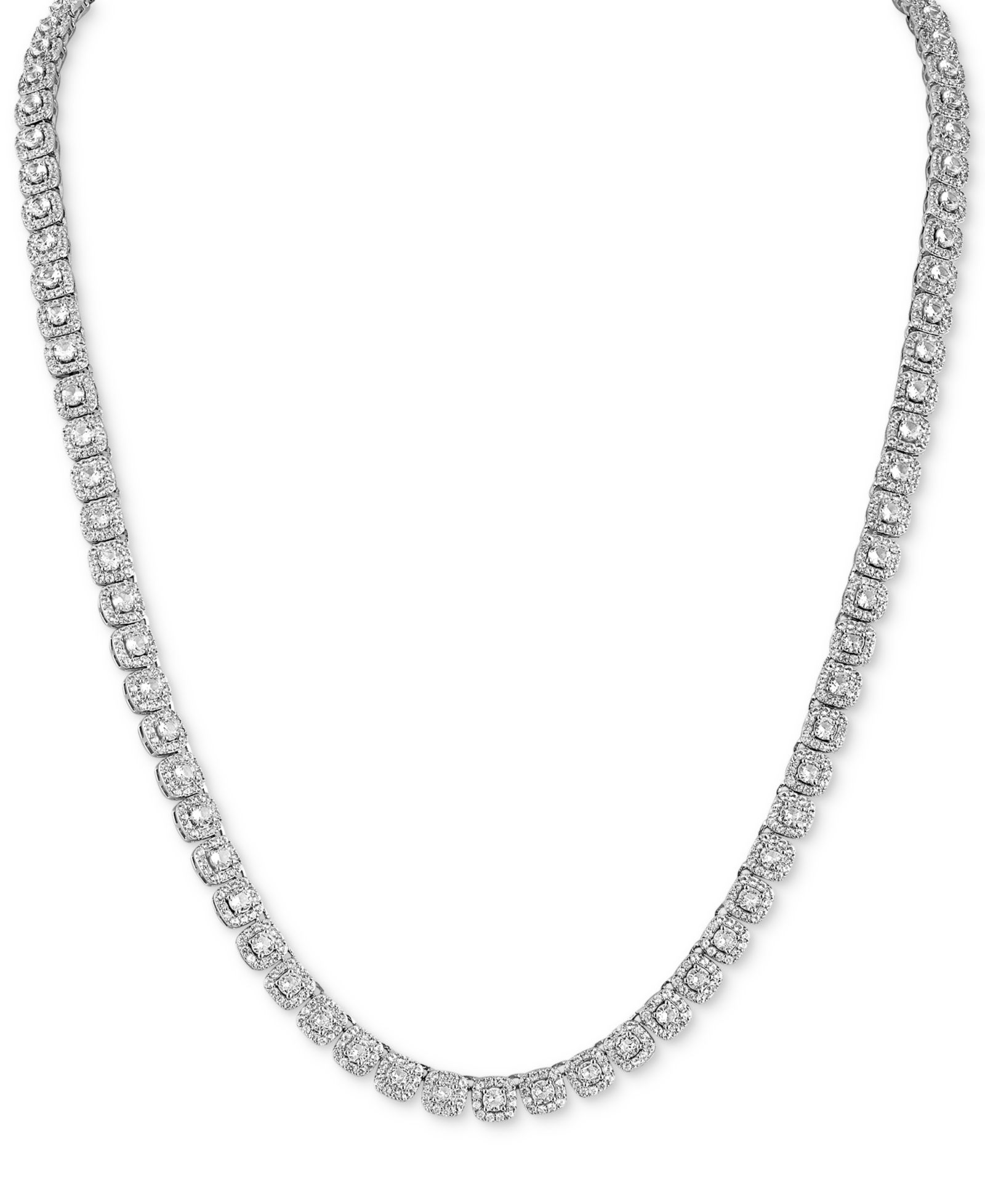 Esquire Men's Jewelry Ожерелье-чокер Tennis из стерлингового серебра с кубическим цирконием, 22"