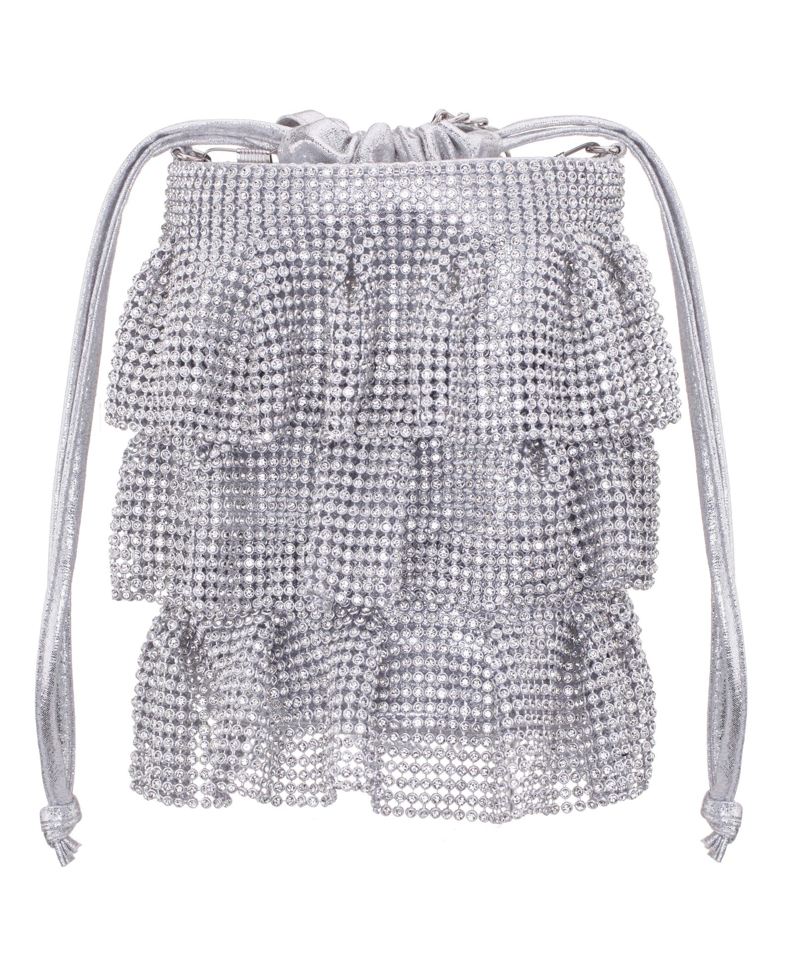 Nina 4 Tired Crystal Mesh Pouch Bag