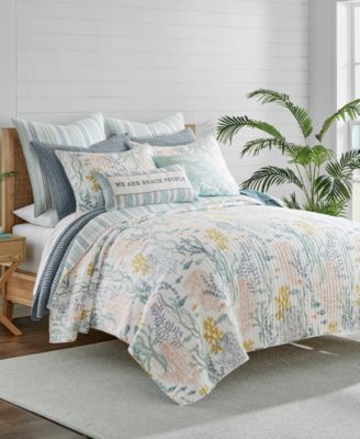 Реверсивный комплект из 2 стеганых покрывал Levtex Home Ocean Meadow, Twin/Twin XL
