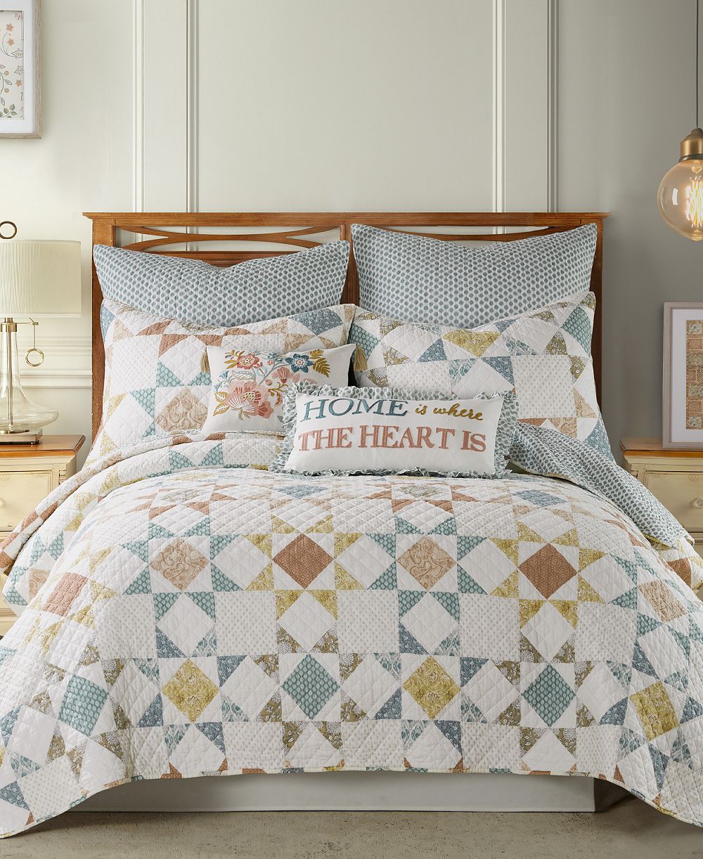 Реверсивный комплект из 3-х стеганых покрывал Levtex Home Lottie, King/California King