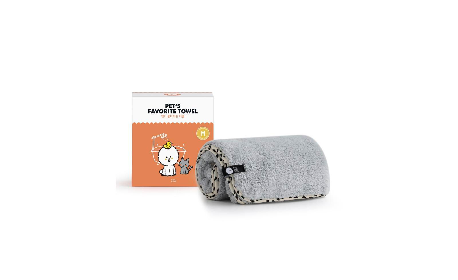 PET S FAVORITE TOWEL, Premium High Quality Microfiber Pet Towel, Mustard (M)