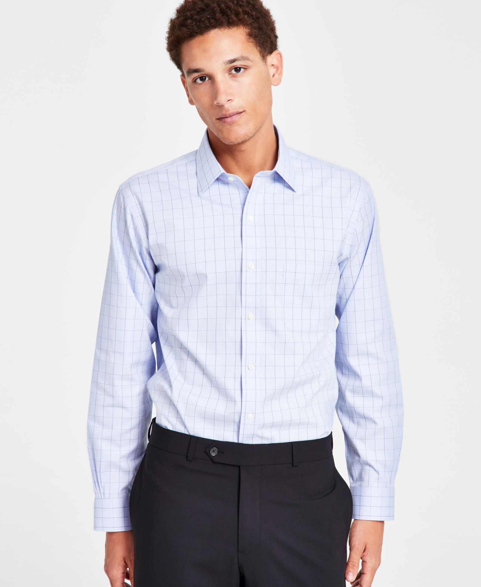 Мужская рубашка Regular Fit с воротником Spread Collar и клеткой