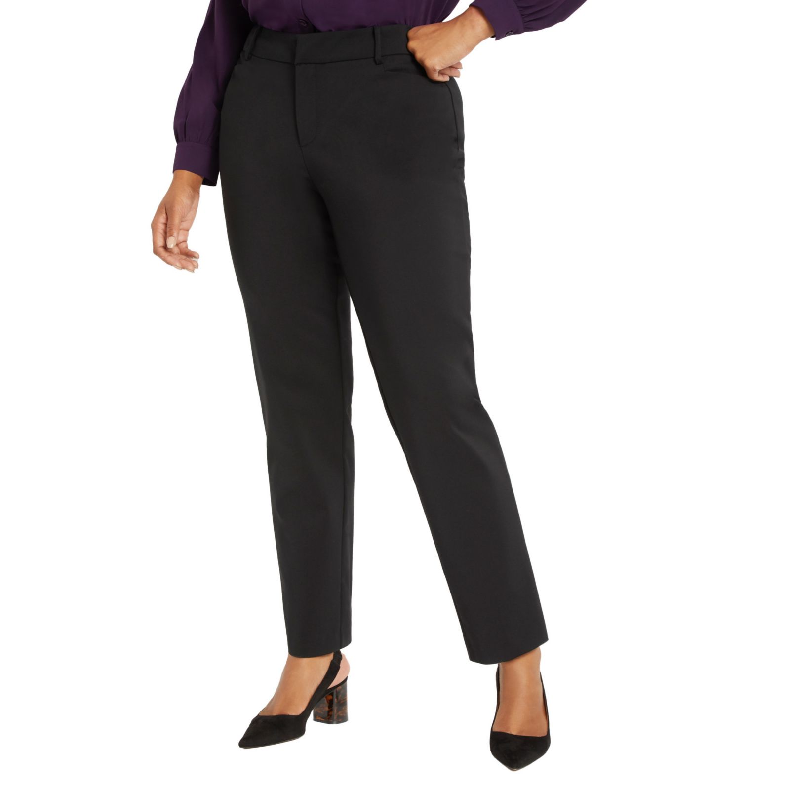 ELOQUII Женские брюки Kady Fit Double-Weave