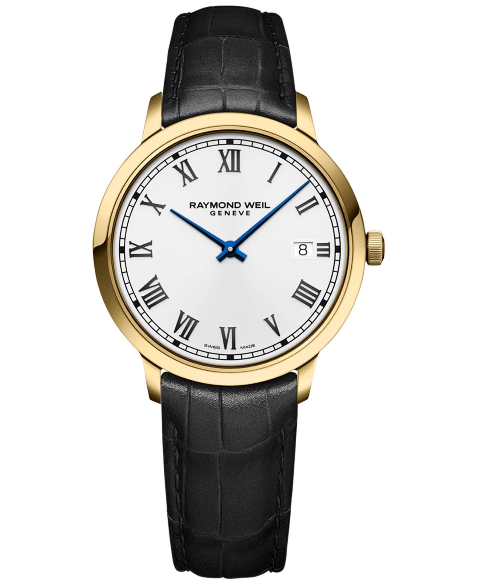 Raymond Weil Women's часы Toccata Black Leather Strap 39mm