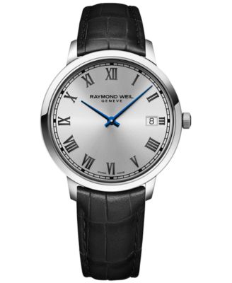 Raymond Weil Men's Swiss Toccata Black Leather Strap Watch 42mm