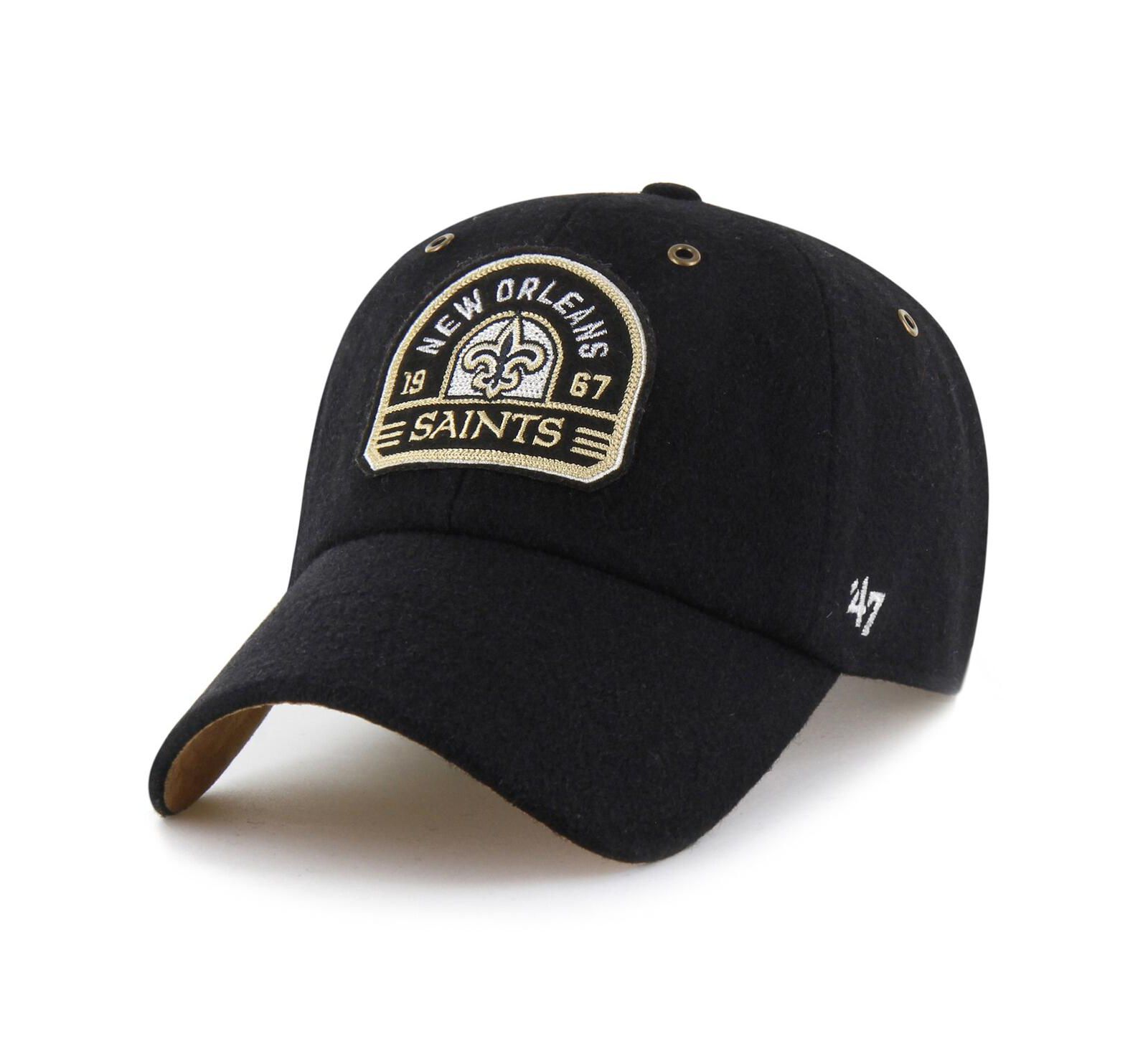 '47 Brand x Stoney Clover Lane Мужская и Женская кепка New Orleans Saints Field Goal Clean Up регулируемая, черная