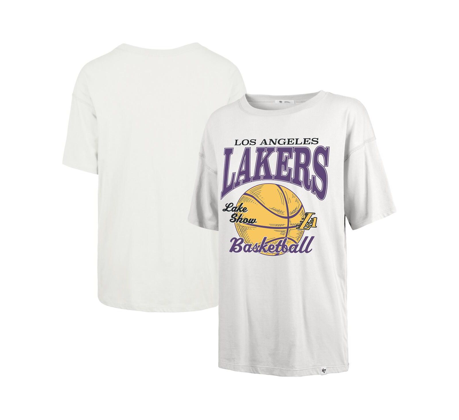 Женская футболка '47 Brand White Los Angeles Lakers City Edition Down Court Sadie T-Shirt