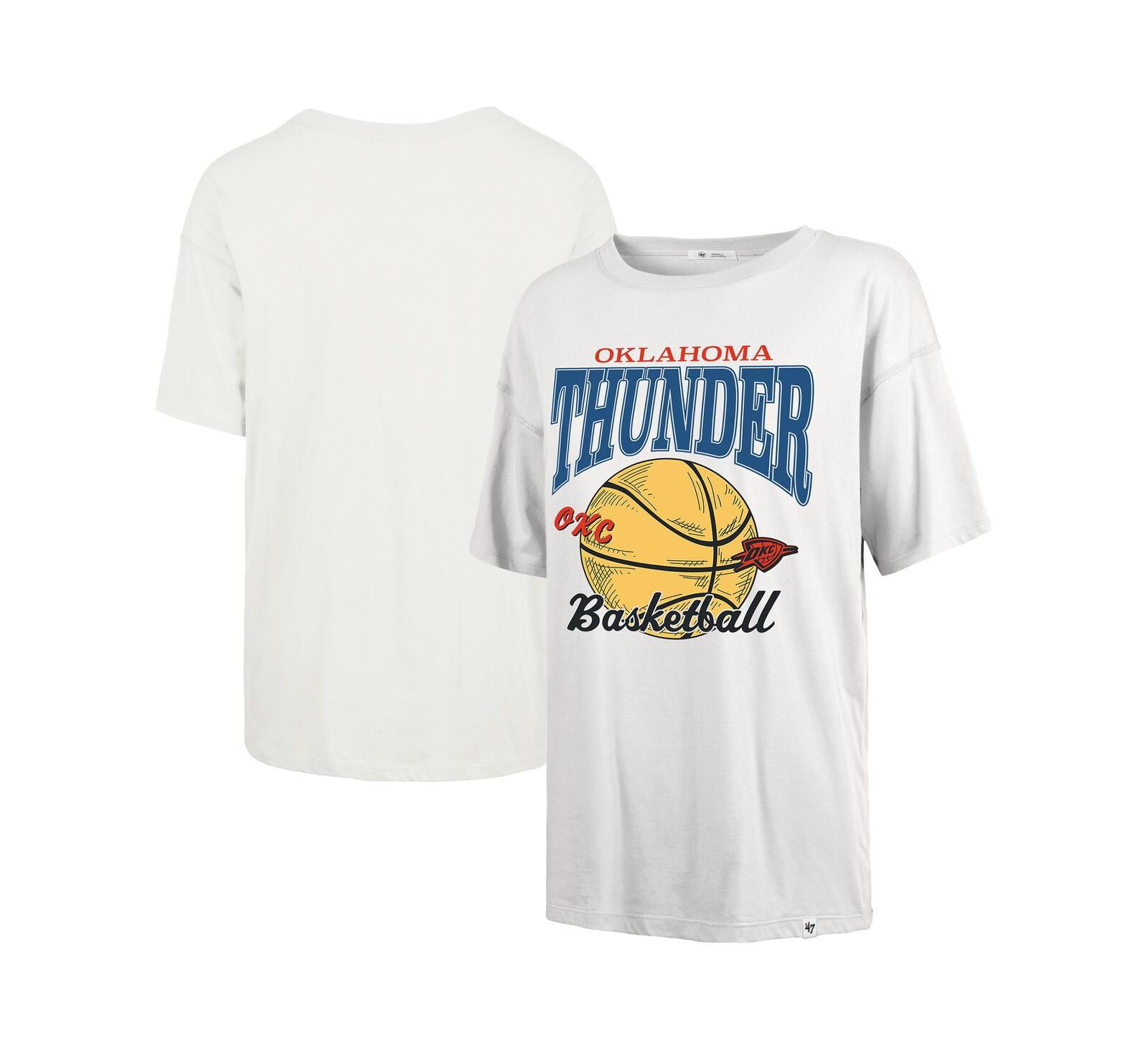 '47 Brand Женская White Oklahoma City Thunder City Edition Down Court Sadie T-Shirt