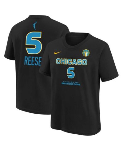 Мужская и женская футболка Nike Angel Reese Black Chicago Sky 2024 WNBA Draft Name & Number