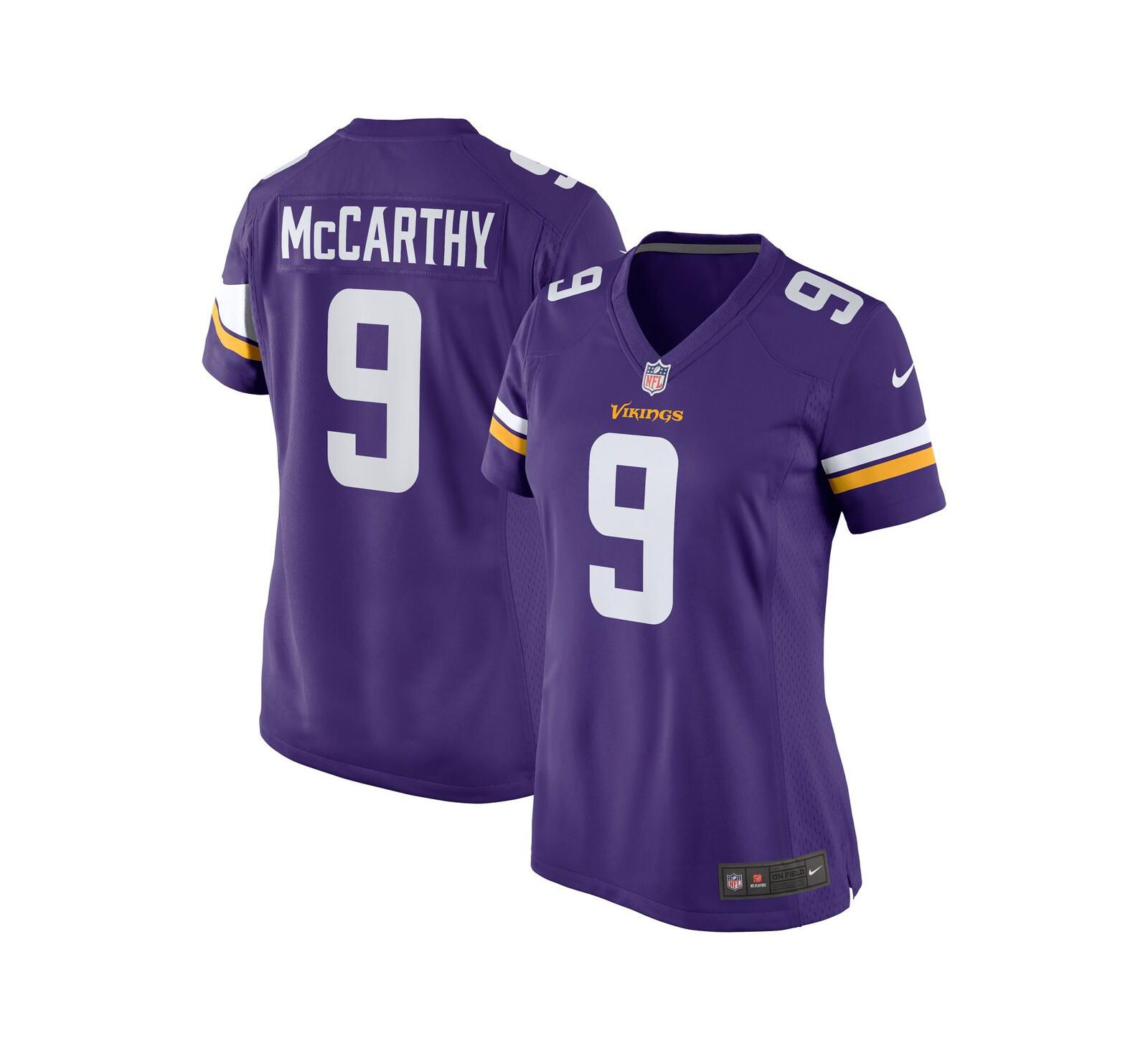 Женская джерси Nike J.J. McCarthy Purple Minnesota Vikings 2024 NFL Draft First Round Pick Player Game Jersey