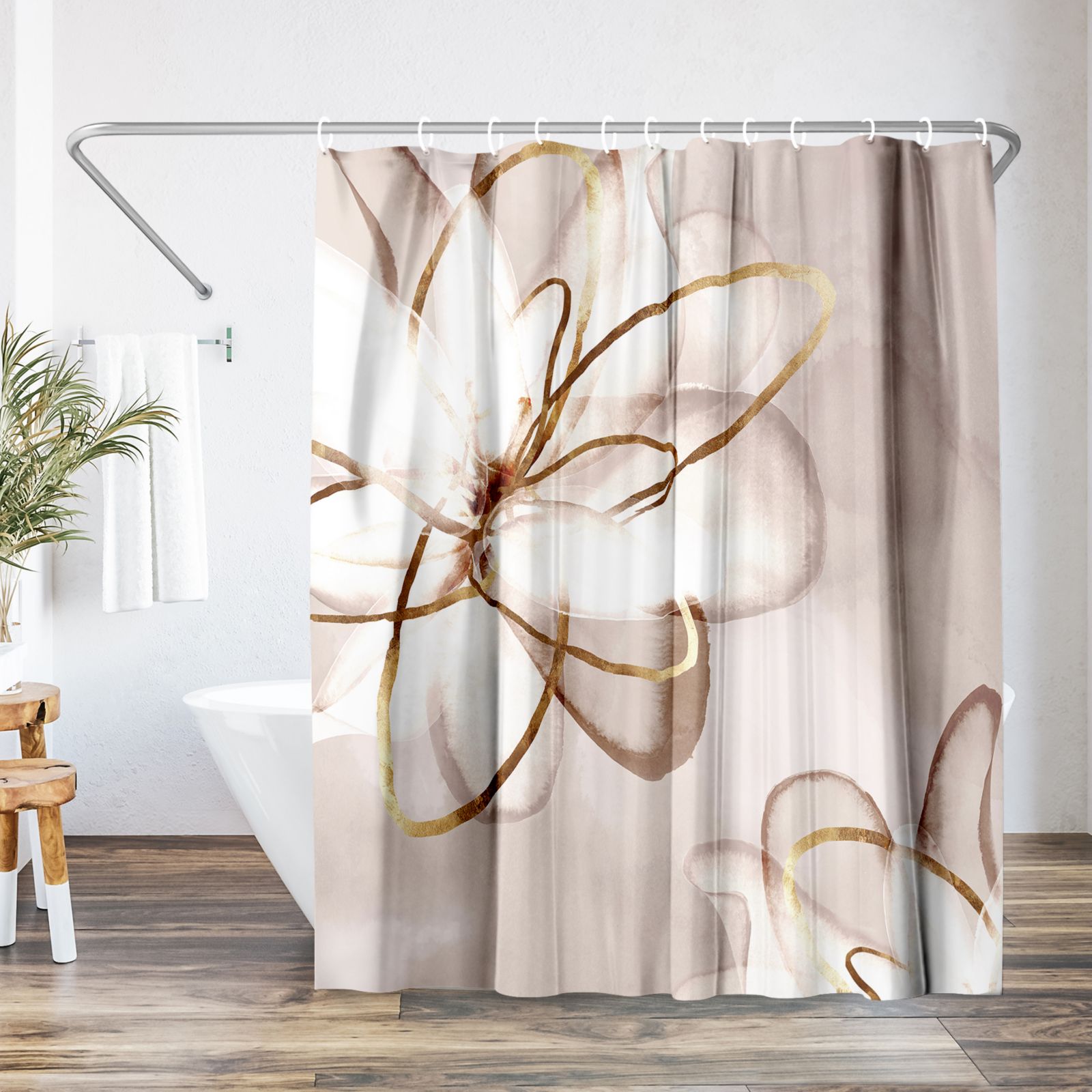 Americanflat штора для душа Floral - Transparent Beauty от PI Creative Art