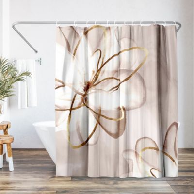 Americanflat Floral Shower Curtain - Transparent Beauty by PI Creative Art