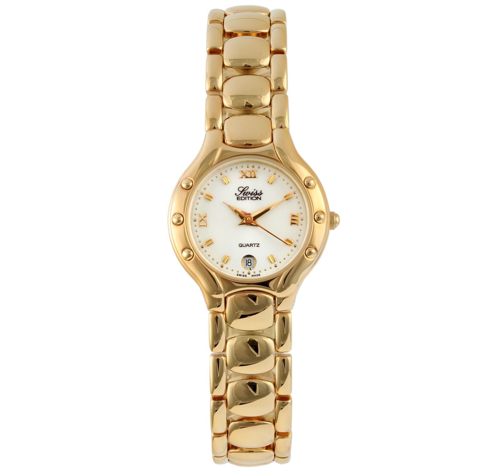 Женские часы Swiss Edition 23k Gold Plated Dress Bracelet