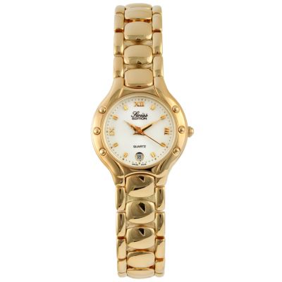 Swiss Edition Women's 23k Gold Plated Dress Bracelet Watch