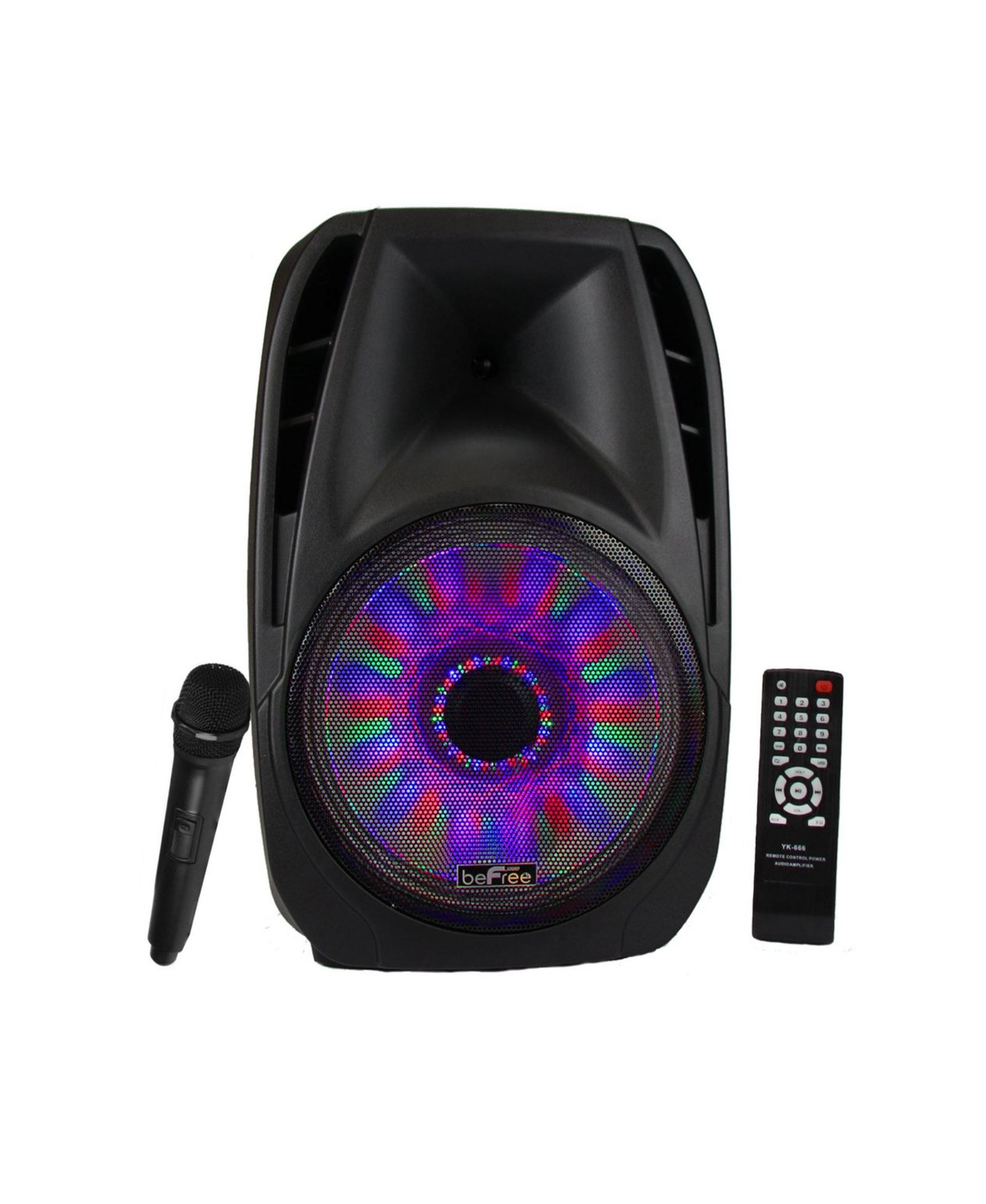 Befree Sound BFS-6100 15-Inch Portable Bluetooth Sound-Reactive Lights Speaker