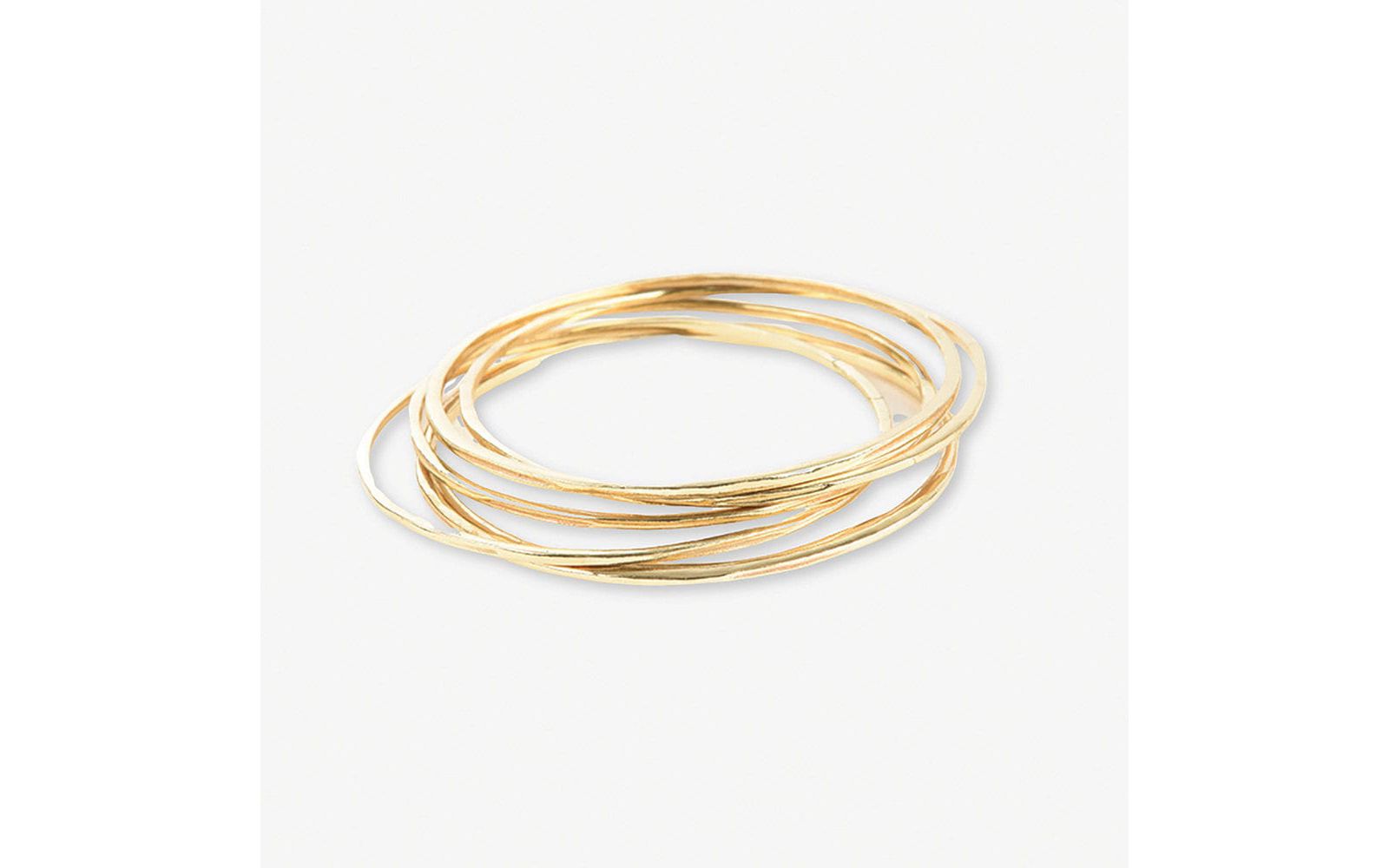 INK + ALLOY Katherine Rounded Bangles Brass