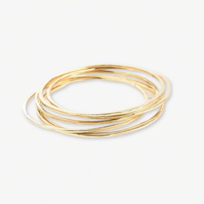 INK + ALLOY Katherine Rounded Bangles Brass