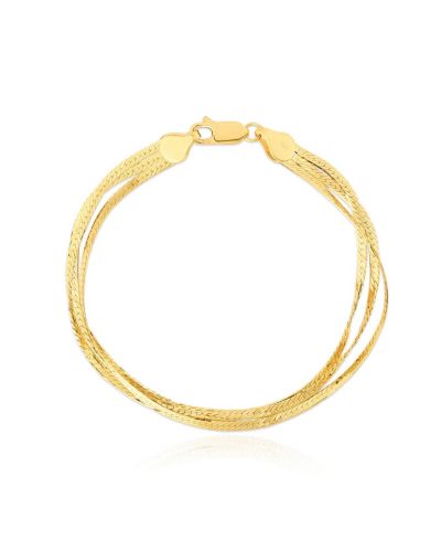 The Lovery Triple Strand Herringbone Bracelet