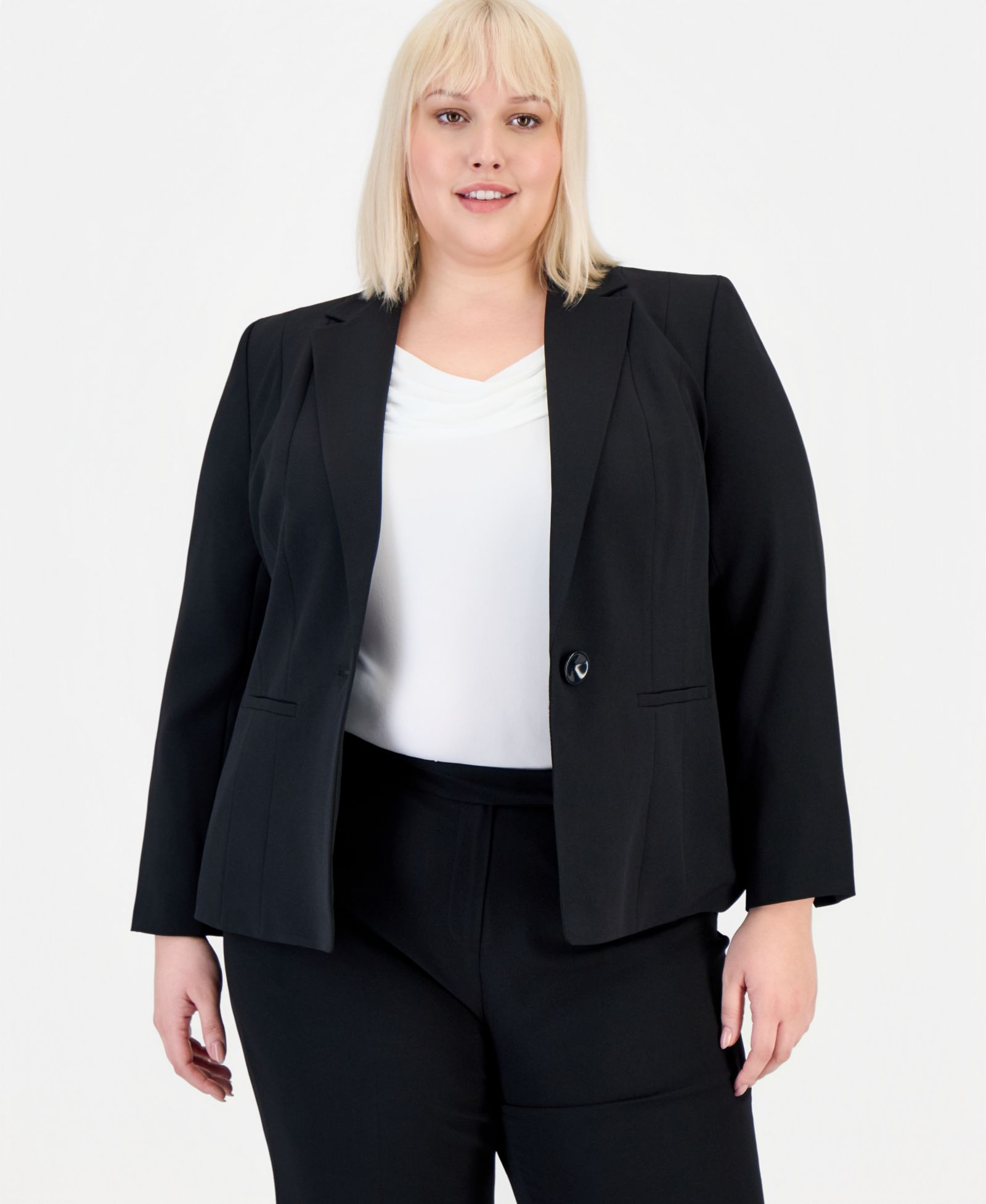Блейзер Kasper Plus Size Crepe One-Button