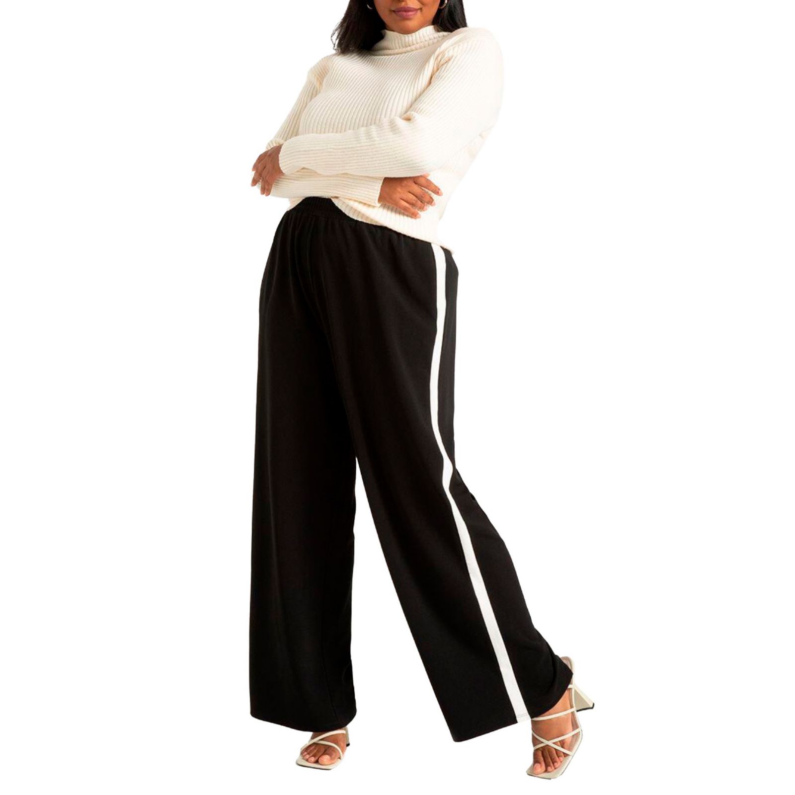 ELOQUII Women's Track Pant With Side Stripe