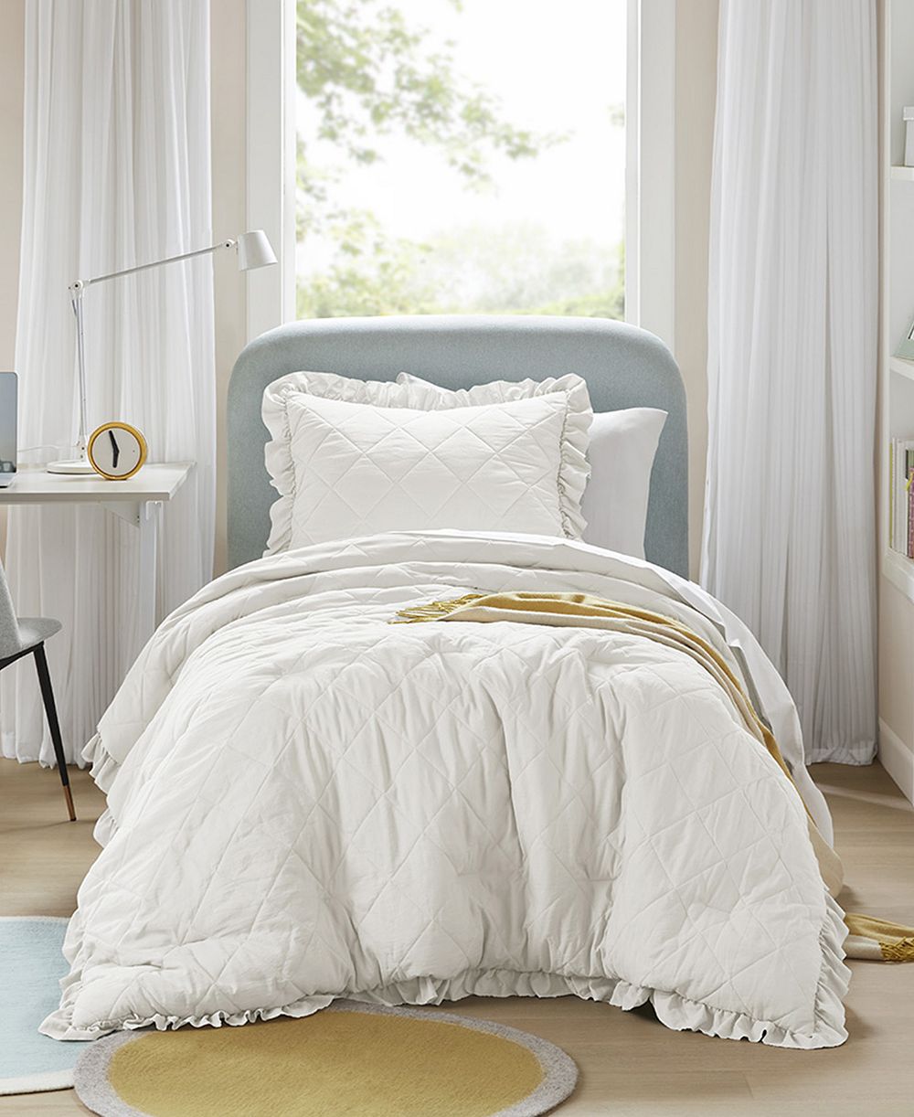 510 Design Phoebe Diamond Quilted Ruffle Edge 2-Pc. Comforter Set, Twin/Twin XL
