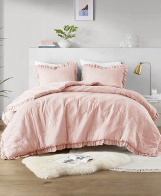 510 Design Phoebe Diamond Quilted Ruffle Edge 3-Pc. Comforter Set, Full/Queen