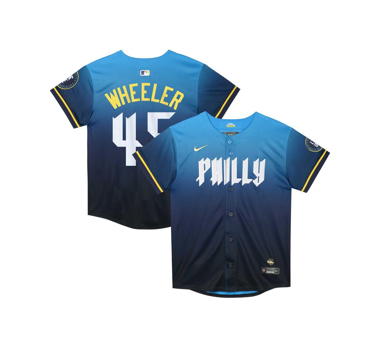 Детская джерси Nike Zack Wheeler Blue Philadelphia Phillies 2024 City Connect Limited