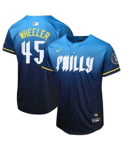 Детская игровая джерси Nike Philadelphia Phillies 2024 City Connect Limited Zack Wheeler, синяя