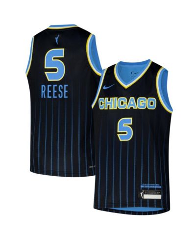 Детская джерси Nike Angel Reese Black Chicago Sky 2024 WNBA Draft Explorer Edition Victory Player