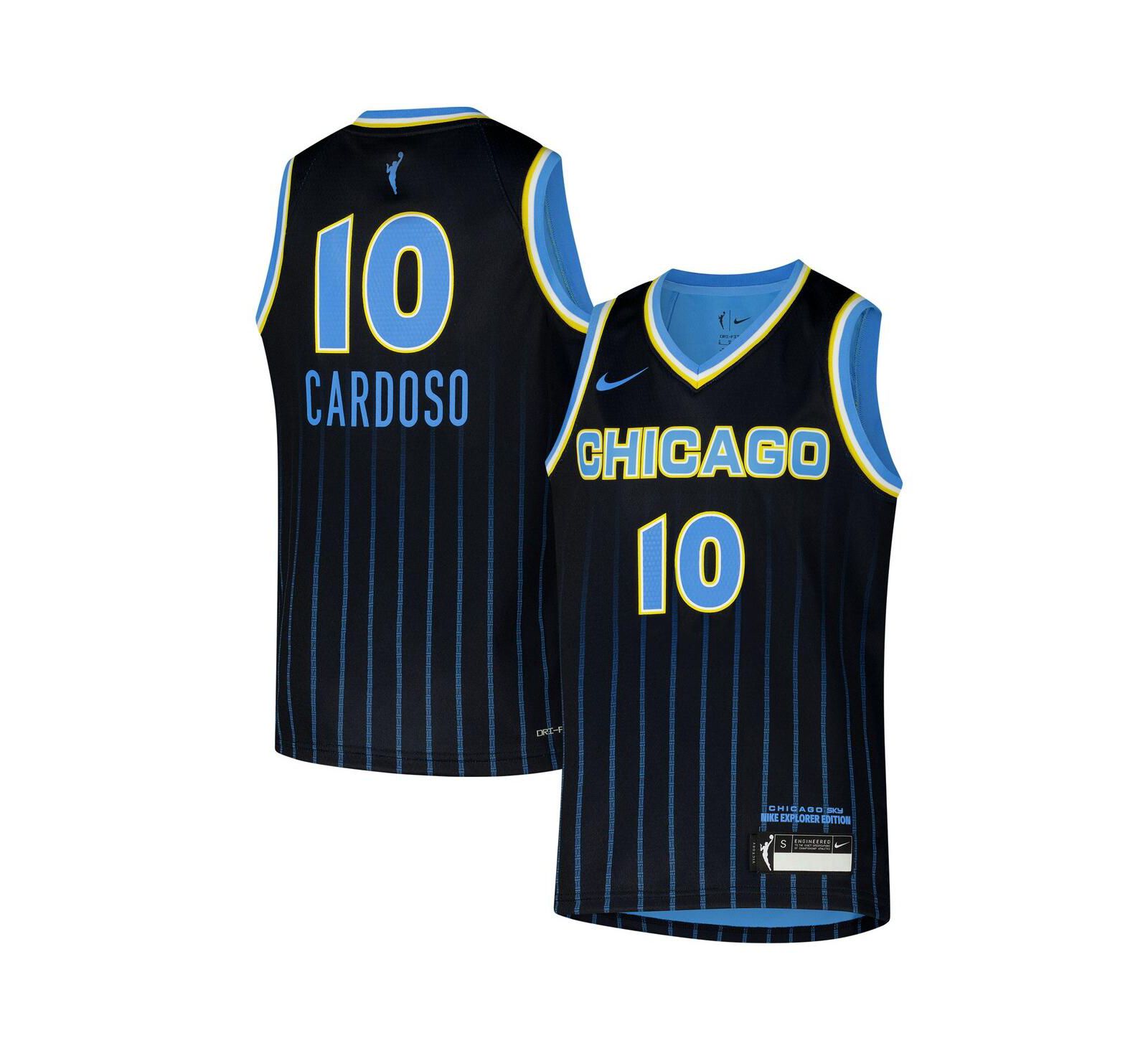 Детская джерси Nike Kamilla Cardoso Black Chicago Sky 2024 WNBA Draft Explorer Edition Victory Player